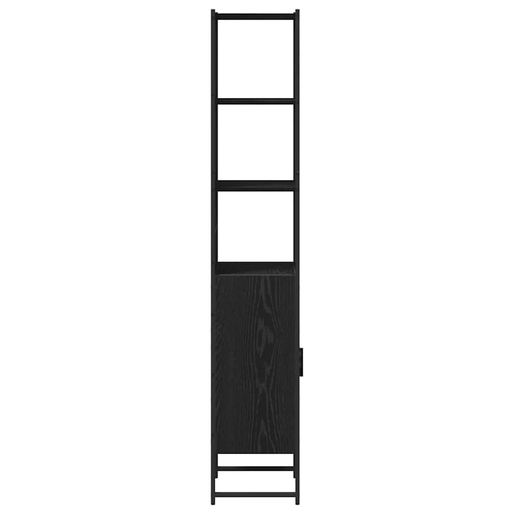 Kupaonski ormar Crni hrast 33 x 33 x 185,5 cm Konstruirano drvo