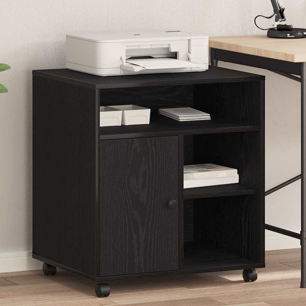 Držač za printer Crni hrast 60 x 50 x 67 cm Konstruirano drvo