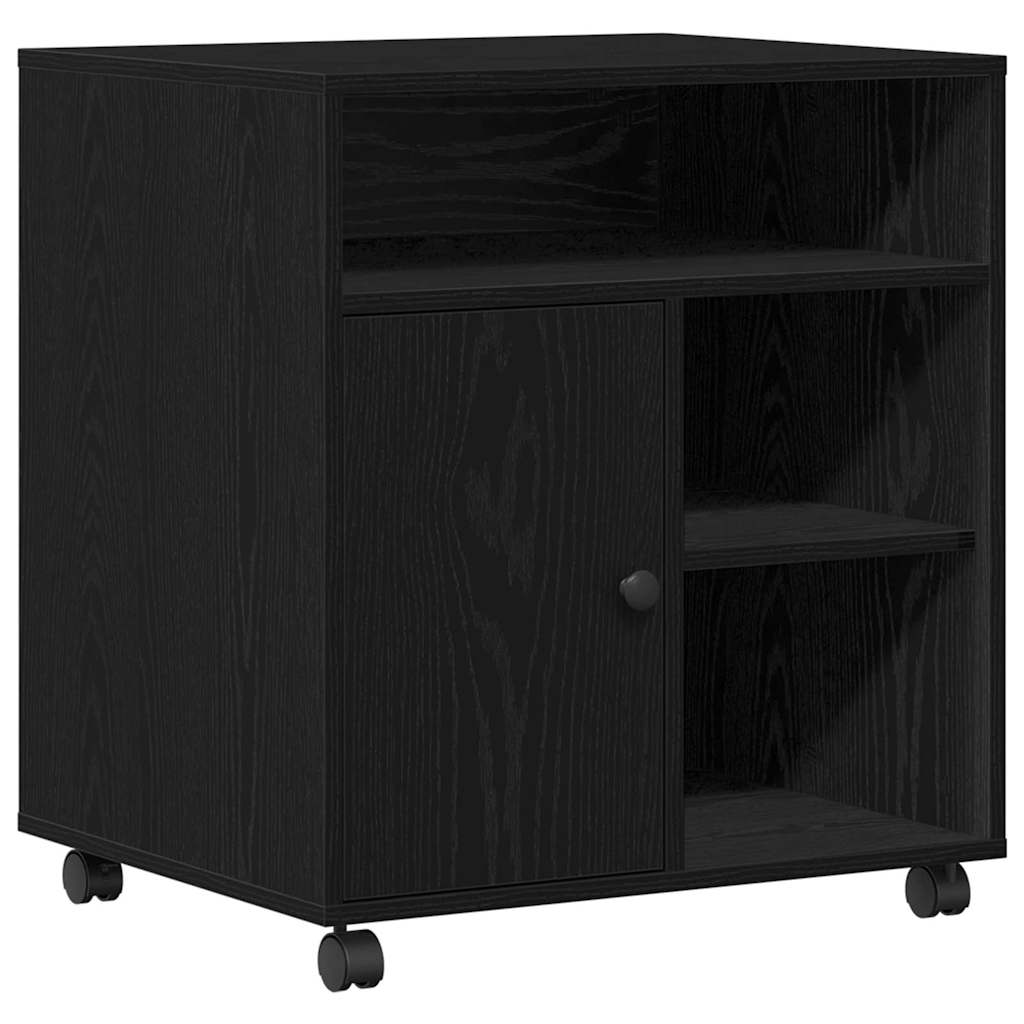 Držač za printer Crni hrast 60 x 50 x 67 cm Konstruirano drvo