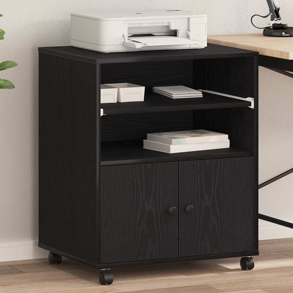Držač za printer Crni hrast 60 x 48 x 74 cm Konstruirano drvo