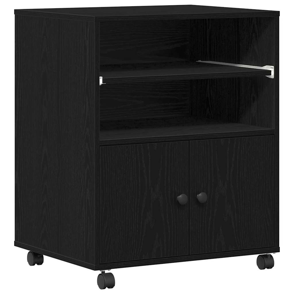 Držač za printer Crni hrast 60 x 48 x 74 cm Konstruirano drvo