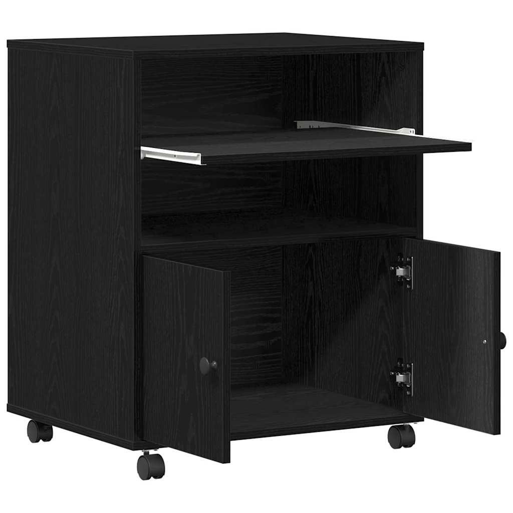 Držač za printer Crni hrast 60 x 48 x 74 cm Konstruirano drvo