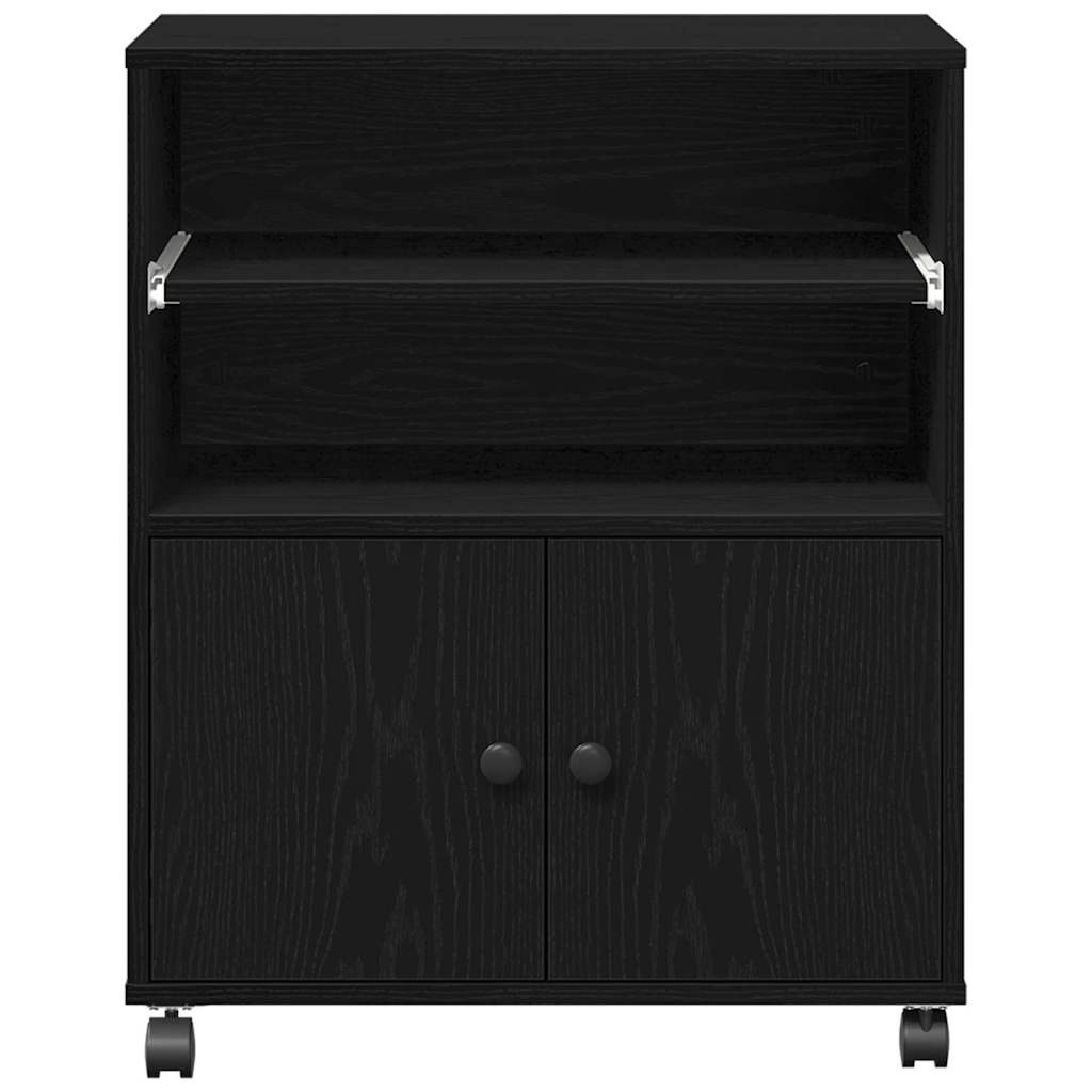 Držač za printer Crni hrast 60 x 48 x 74 cm Konstruirano drvo