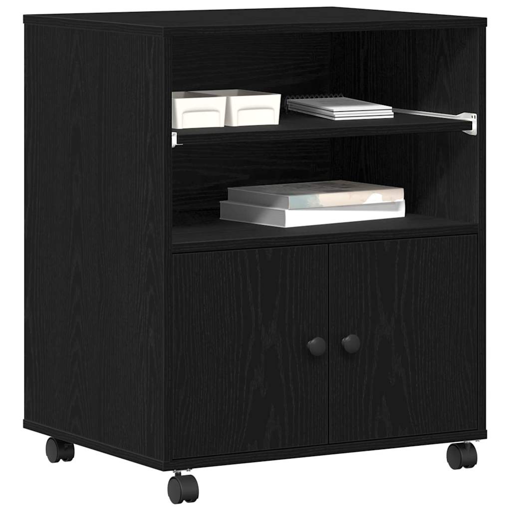 Držač za printer Crni hrast 60 x 48 x 74 cm Konstruirano drvo