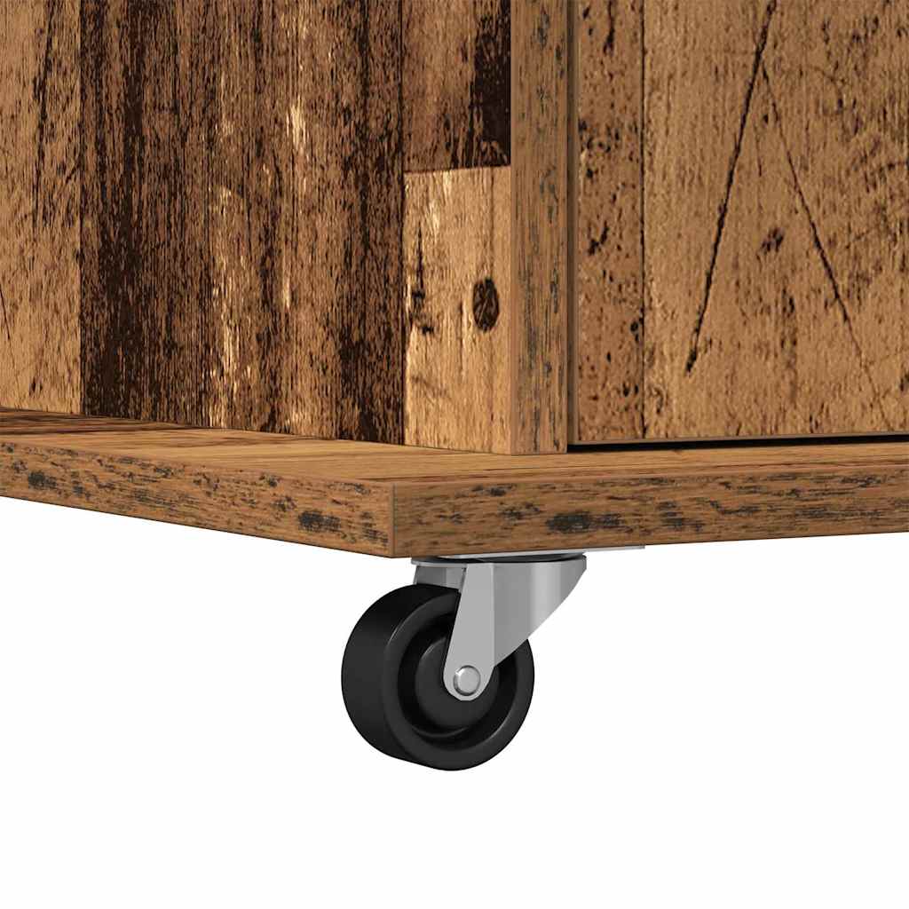 Podij s ladicama Staro drvo 55 x 55 x 107 cm Konstruirano drvo