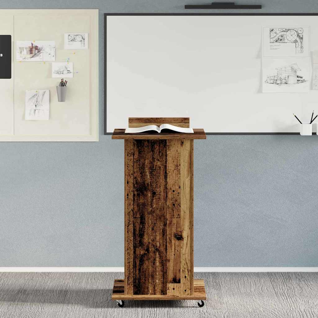 Podij s ladicama Staro drvo 55 x 55 x 107 cm Konstruirano drvo
