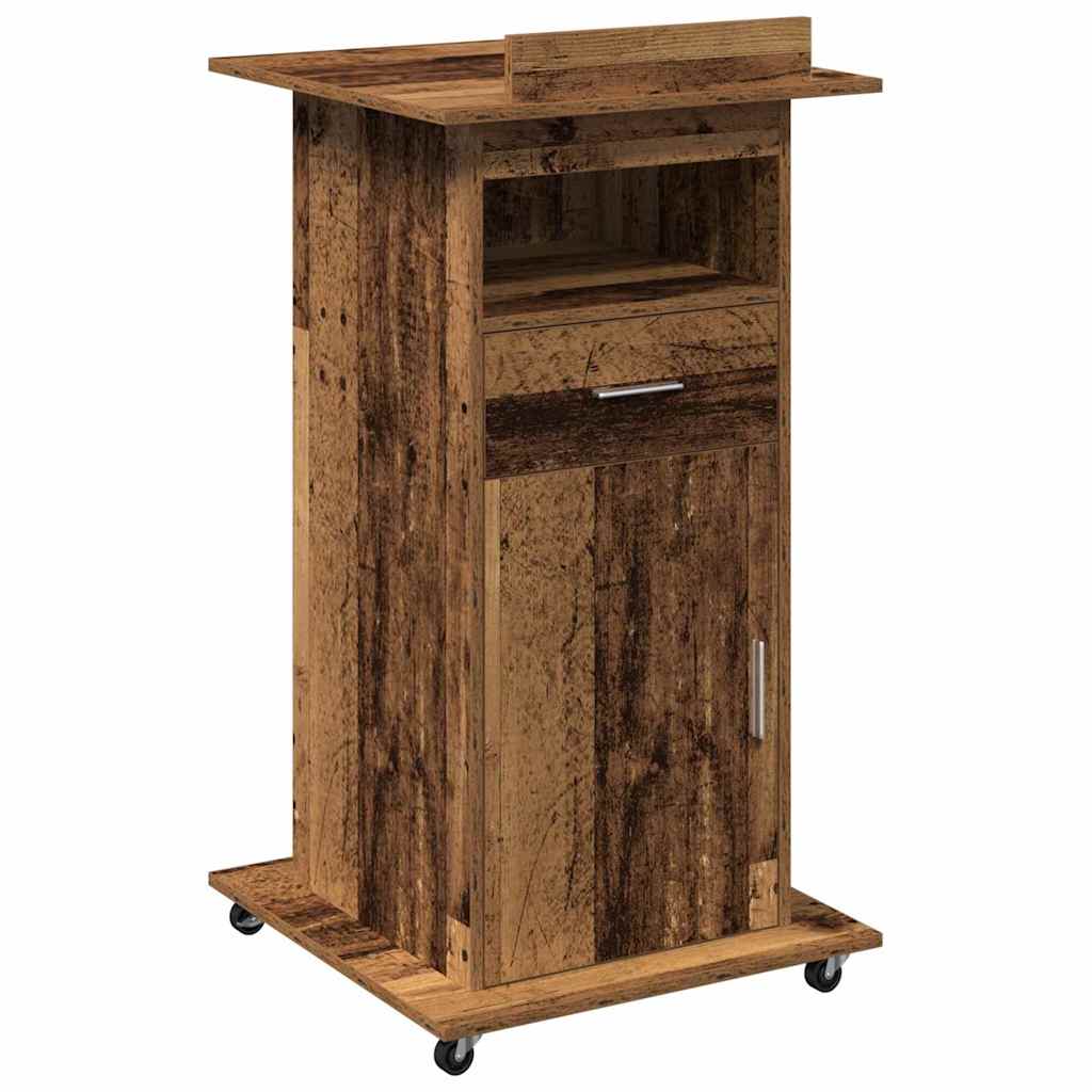 Podij s ladicama Staro drvo 55 x 55 x 107 cm Konstruirano drvo