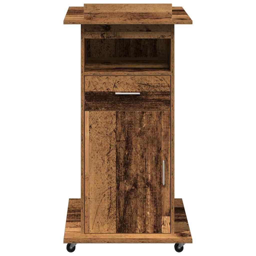 Podij s ladicama Staro drvo 55 x 55 x 107 cm Konstruirano drvo