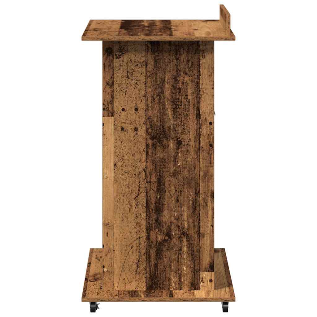 Podij s ladicama Staro drvo 55 x 55 x 107 cm Konstruirano drvo