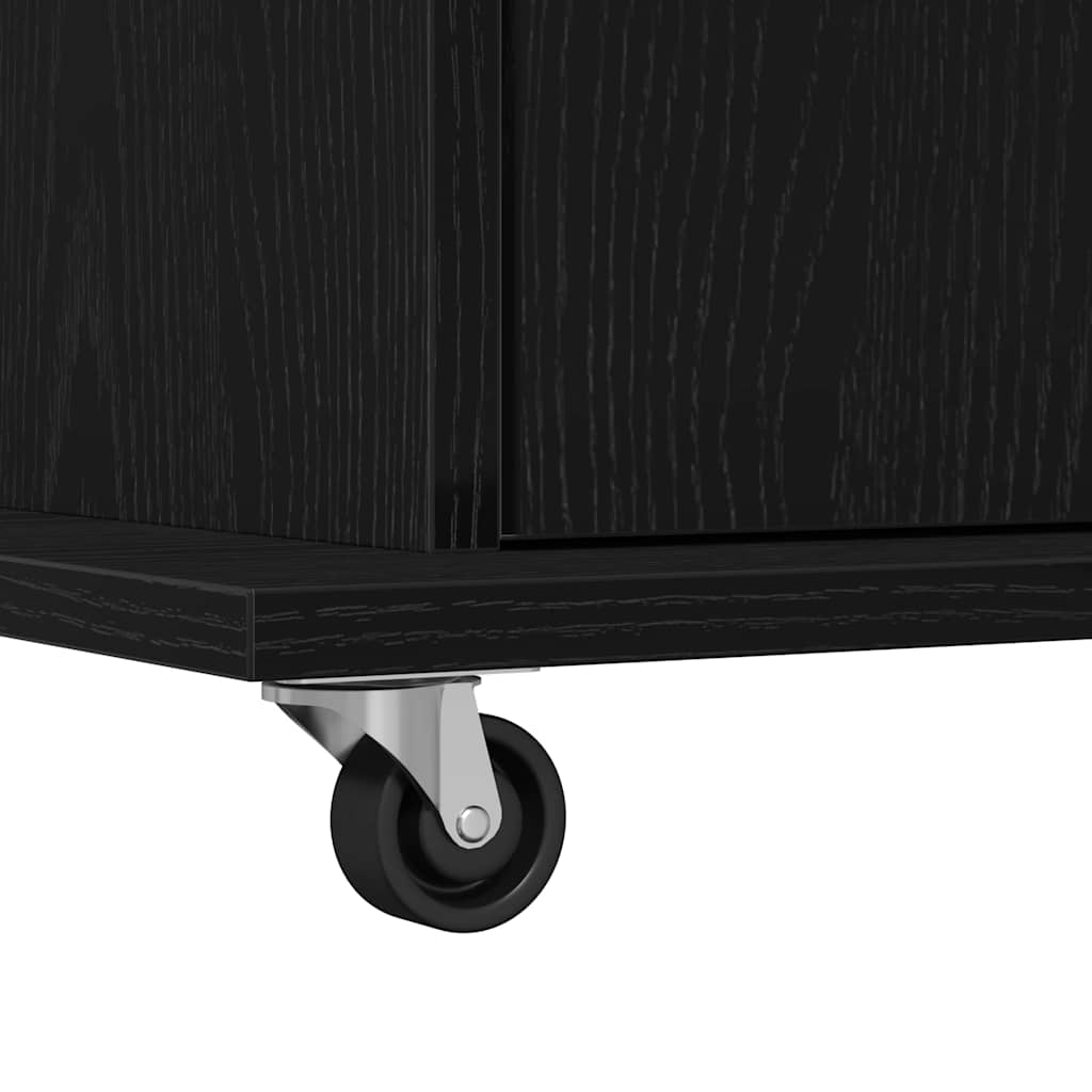 Podij s ladicama Crni hrast 55 x 55 x 107 cm Konstruirano drvo