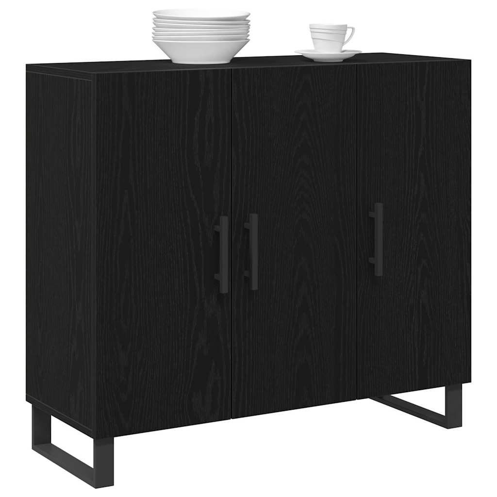 Kreveta Crni hrast 90 x 34 x 80 cm Konstruirano drvo