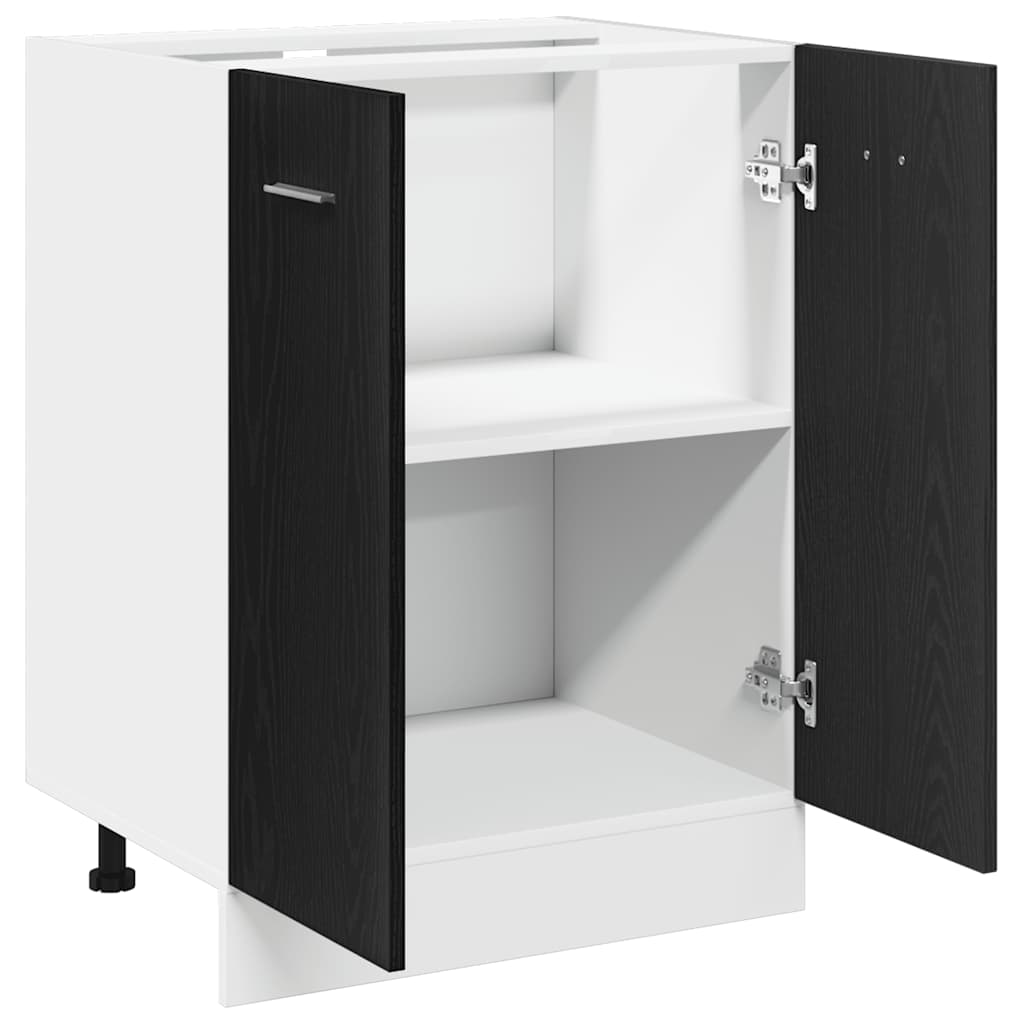 Donji Ormar crni hrast 60x46x81,5 cm lamelirano drvo