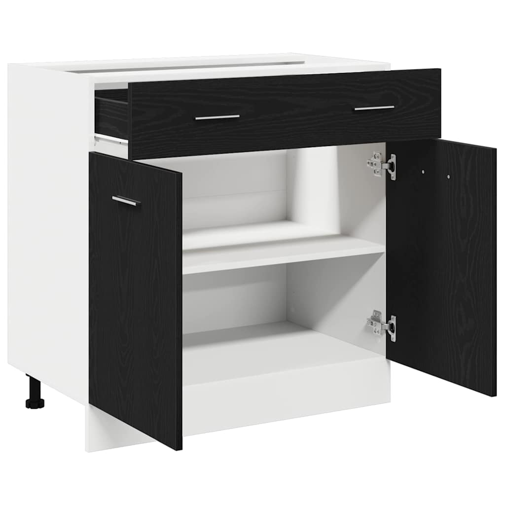 Viseći ormarić Crni hrast 80 x 31 x 81,5 cm Konstruirano drvo