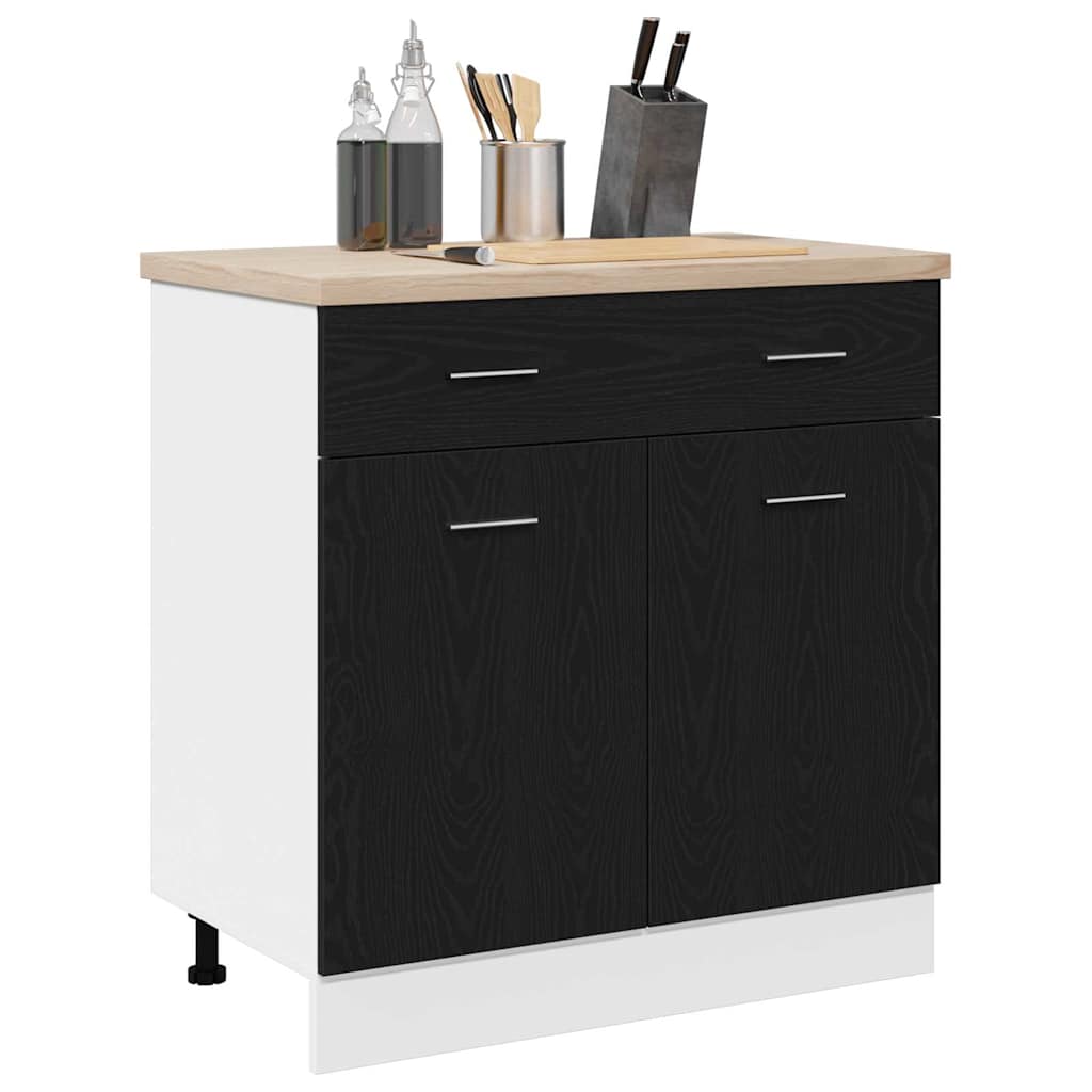 Viseći ormarić Crni hrast 80 x 31 x 81,5 cm Konstruirano drvo
