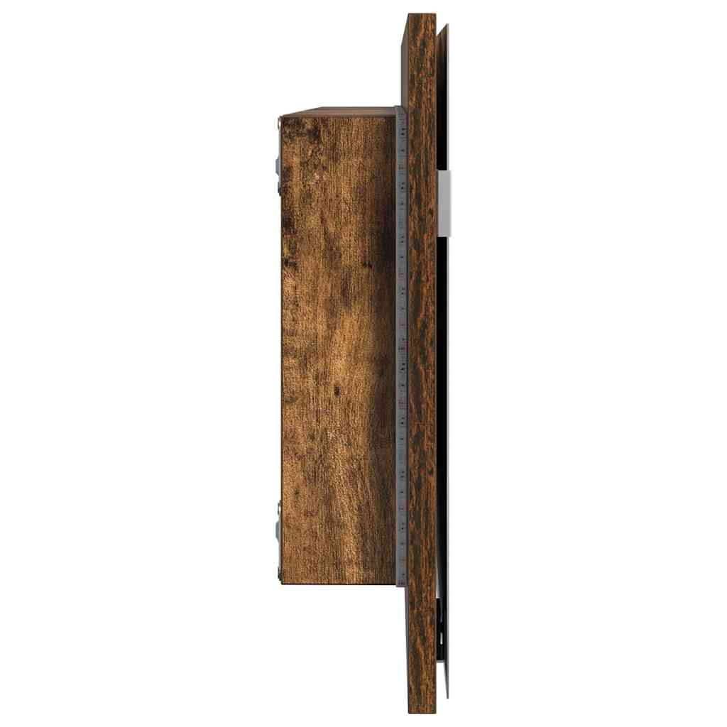 Ogledalo Zidne Smeđa 80 x 37 cm Staklo i inženjerski drvo