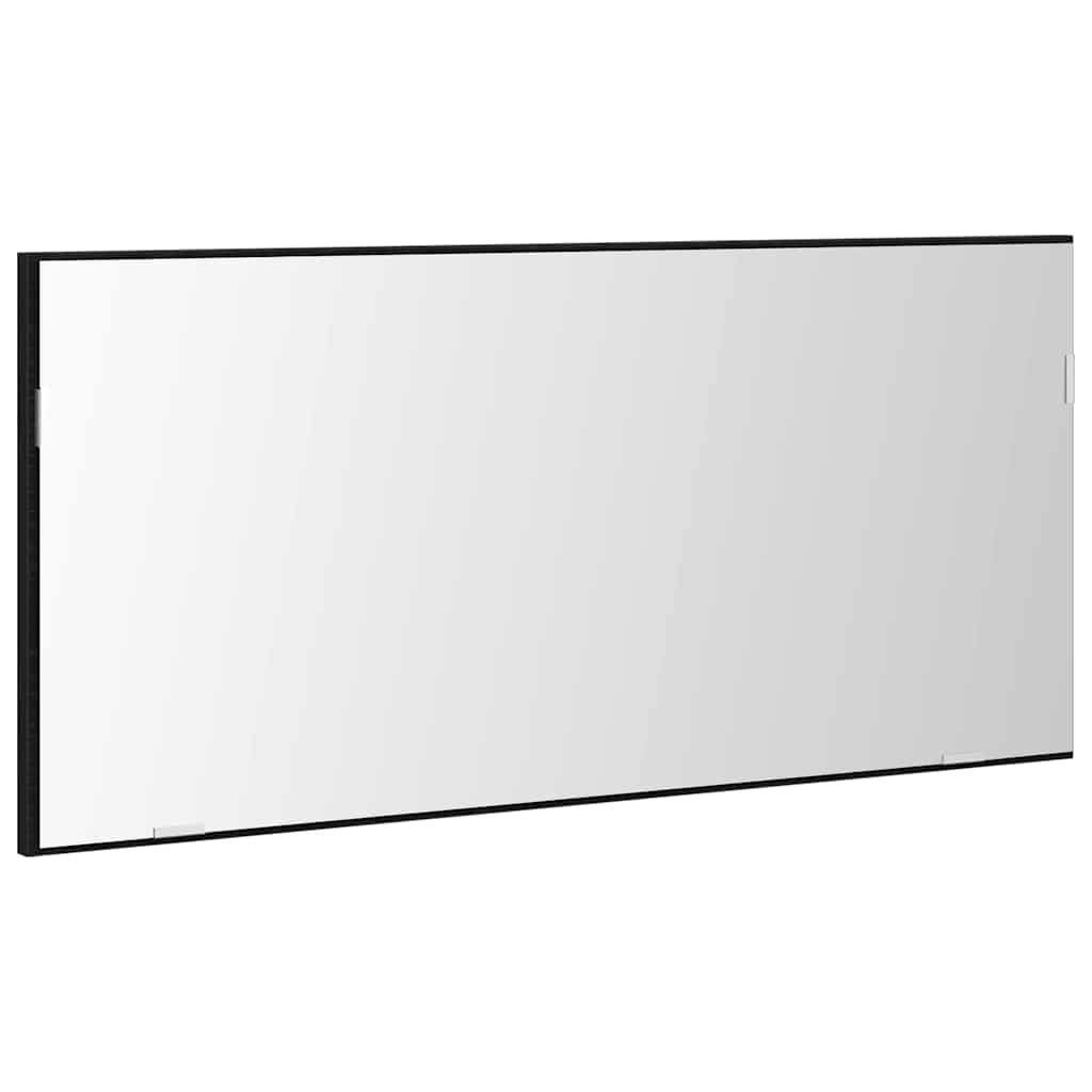 Ogledalo Zidne Crni hrast 80 x 37 cm Staklo i inženjerski drvo