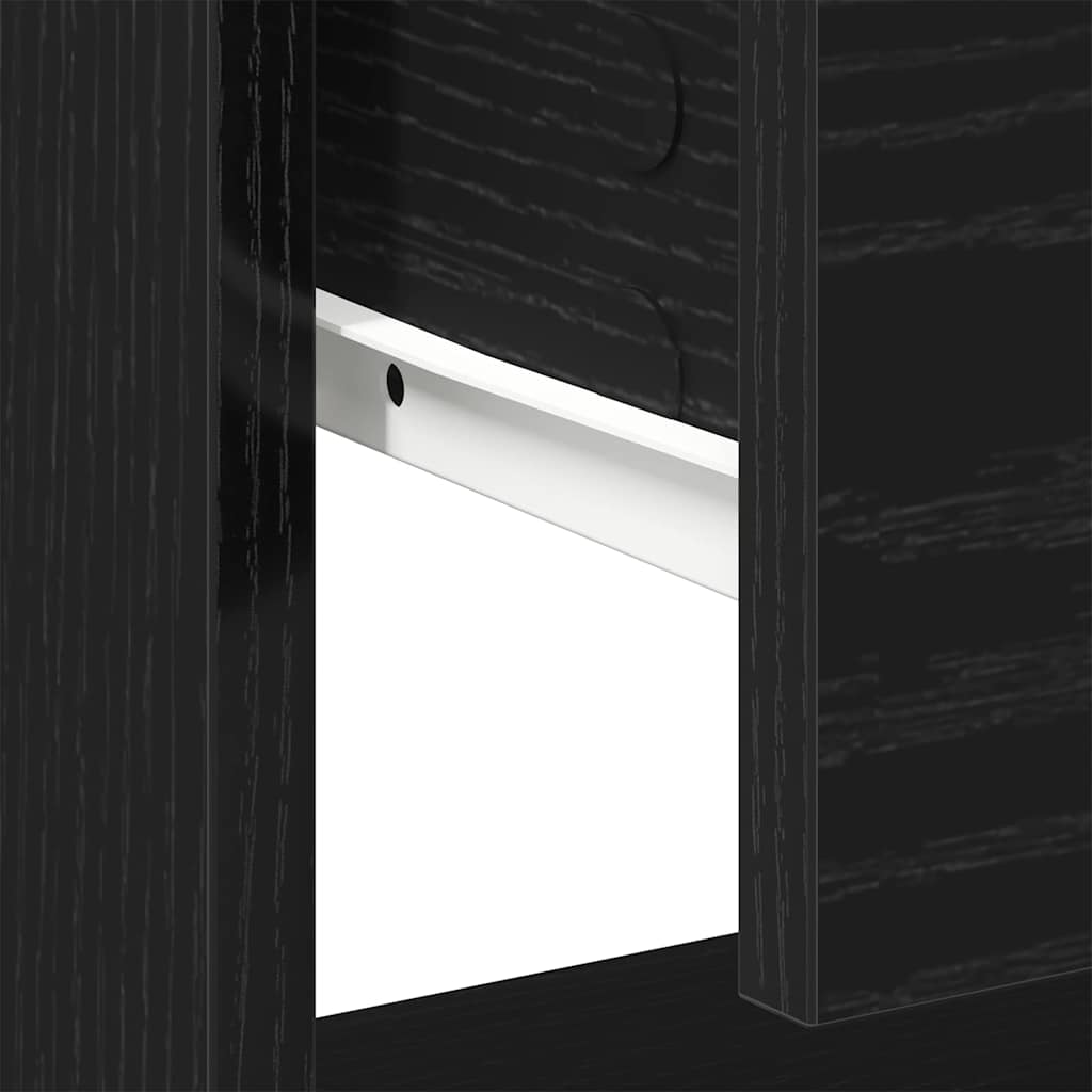 Noćni ormarić s ladicama 2 pcs Crni hrast 45 x 34 x 44 cm