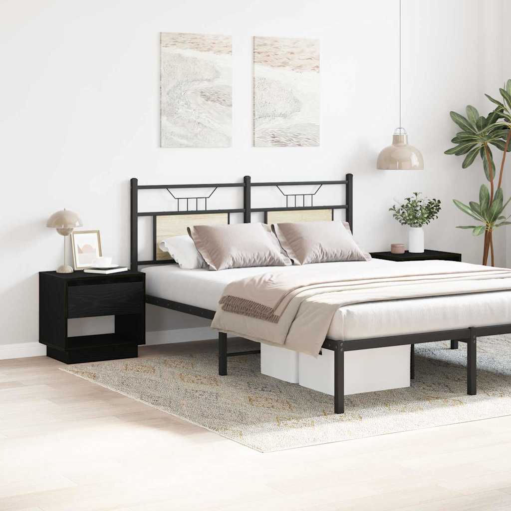 Noćni ormarić s ladicama 2 pcs Crni hrast 45 x 34 x 44 cm