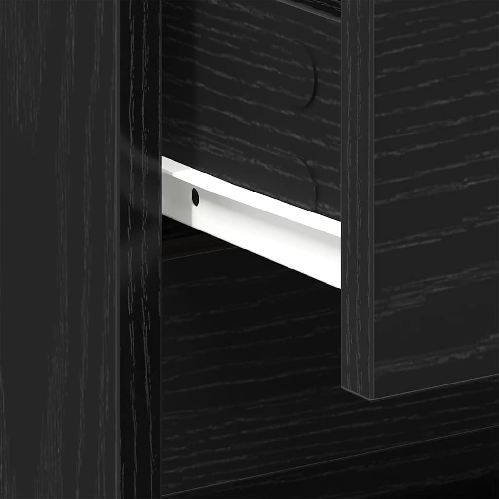 Noćni ormar s ladicama 2 pcs Crni hrast 45 x 34 x 44,5 cm