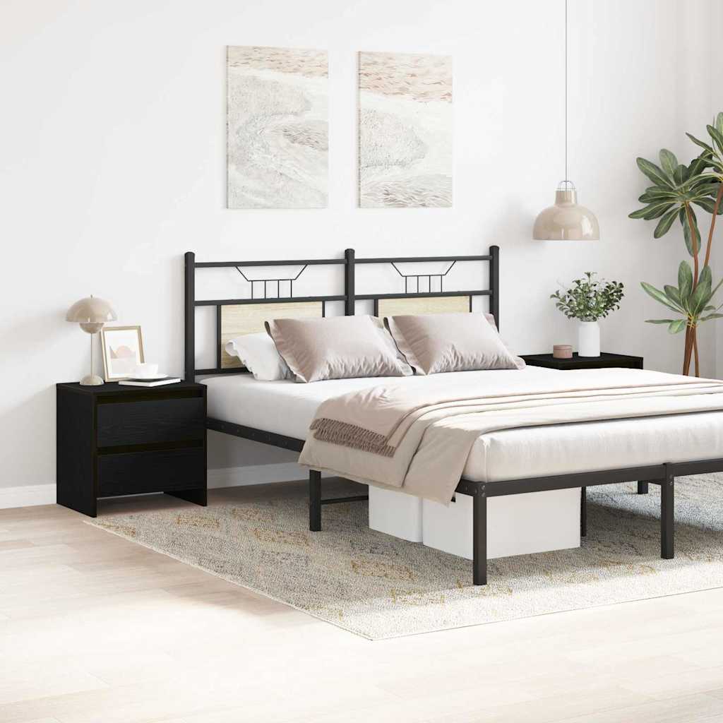 Noćni ormar s ladicama 2 pcs Crni hrast 45 x 34 x 44,5 cm