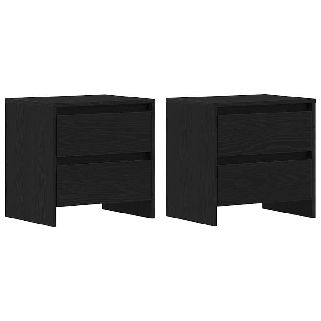 Noćni ormar s ladicama 2 pcs Crni hrast 45 x 34 x 44,5 cm
