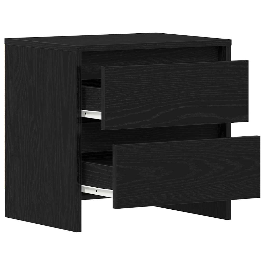 Noćni ormar s ladicama 2 pcs Crni hrast 45 x 34 x 44,5 cm