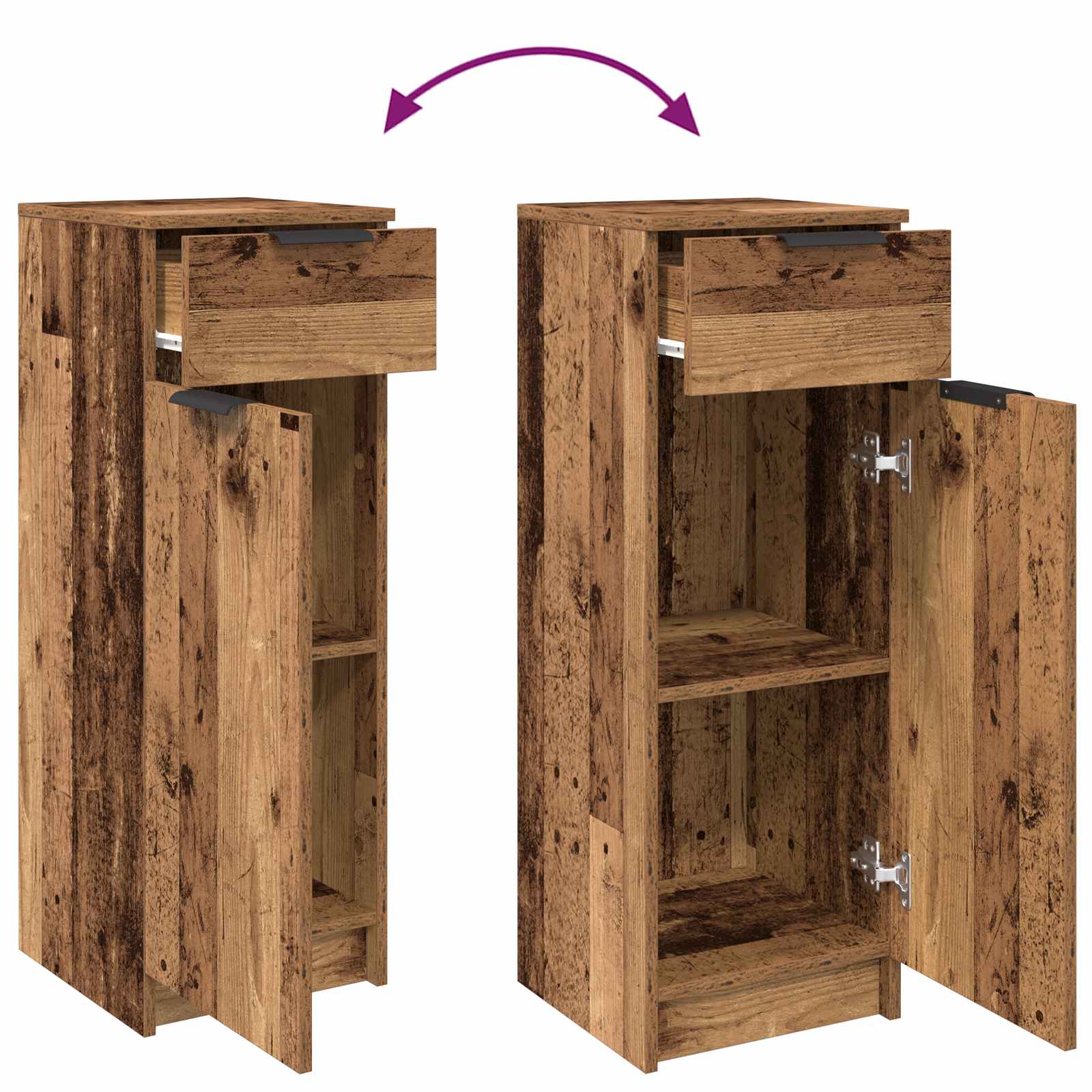 Kupaonski ormar Staro drvo 32 x 34 x 90 cm Konstruirano drvo