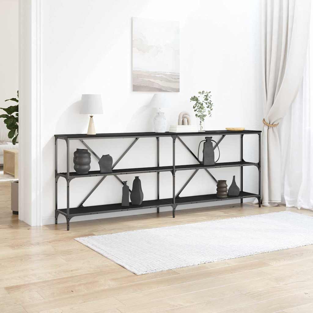 Konzolna stolica Crni hrast 200 x 30 x 75 cm Konstruirano drvo