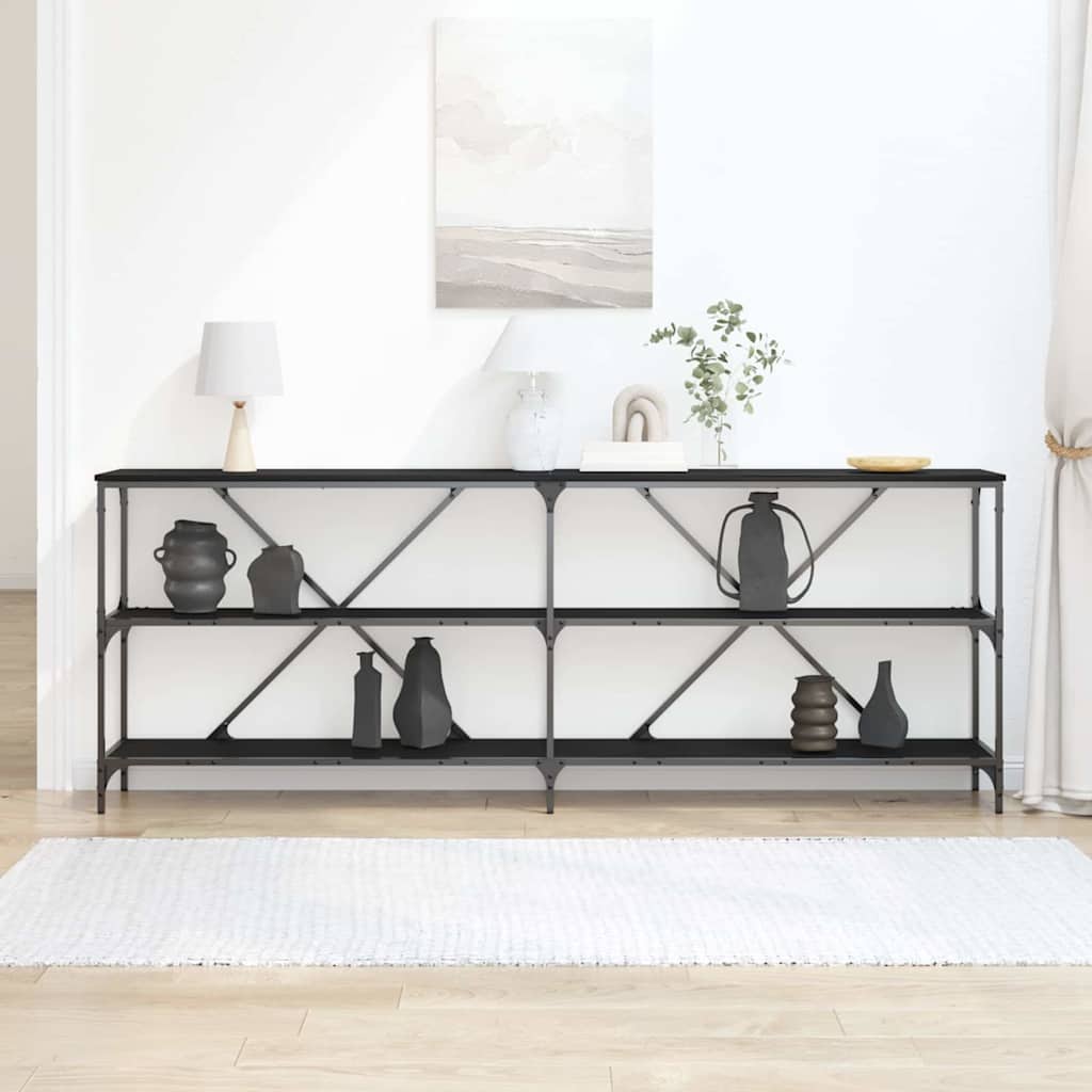 Konzolna stolica Crni hrast 200 x 30 x 75 cm Konstruirano drvo