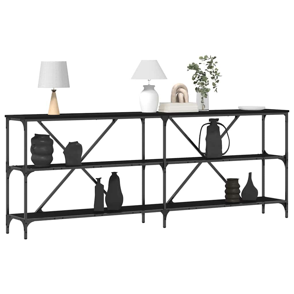 Konzolna stolica Crni hrast 200 x 30 x 75 cm Konstruirano drvo