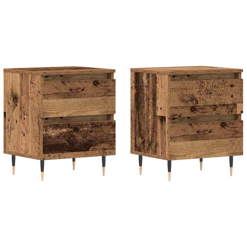 Noćni ormar 2 pcs Staro drvo 40 x 35 x 50 cm Konstruirano drvo