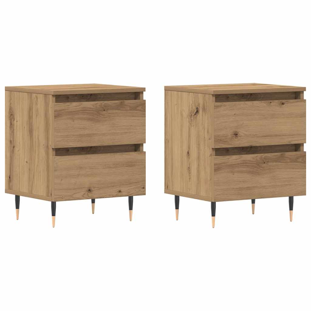 Noćni ormar s ladicama 2 pcs Umjetnički hrast 40 x 35 x 50 cm