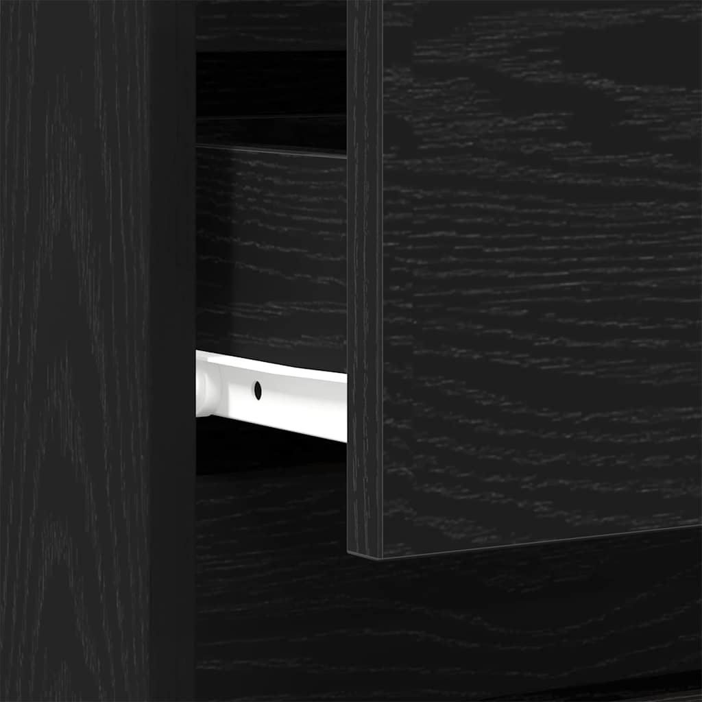 Noćni ormar 2 pcs Crni hrast 40 x 35 x 50 cm Konstruirano drvo