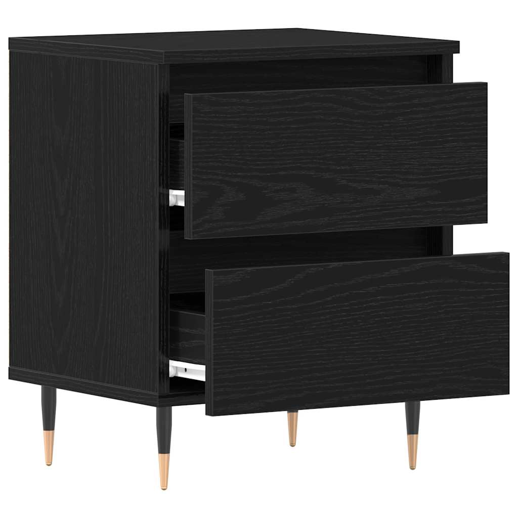 Noćni ormar 2 pcs Crni hrast 40 x 35 x 50 cm Konstruirano drvo