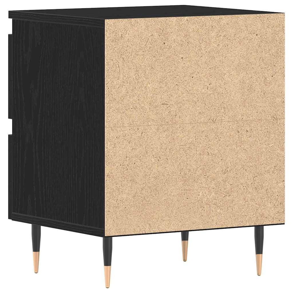 Noćni ormar 2 pcs Crni hrast 40 x 35 x 50 cm Konstruirano drvo