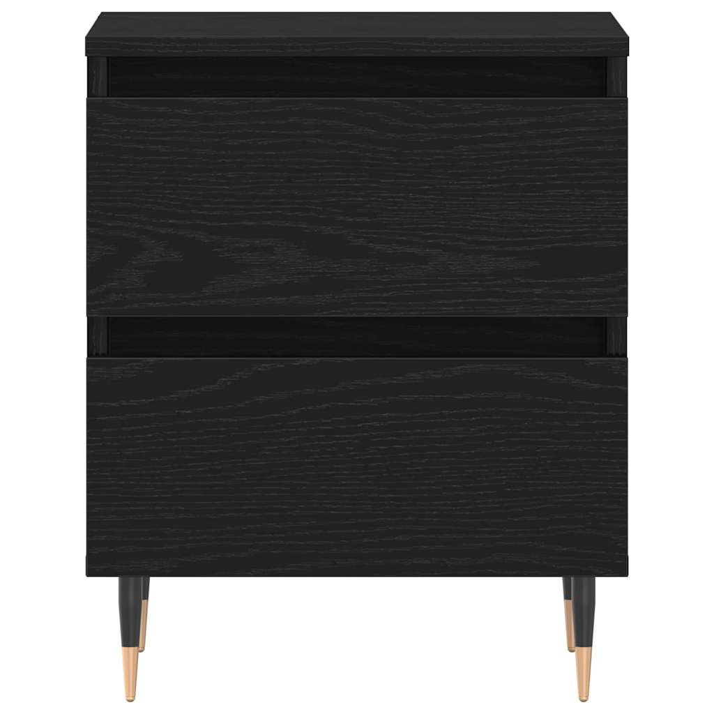 Noćni ormar 2 pcs Crni hrast 40 x 35 x 50 cm Konstruirano drvo