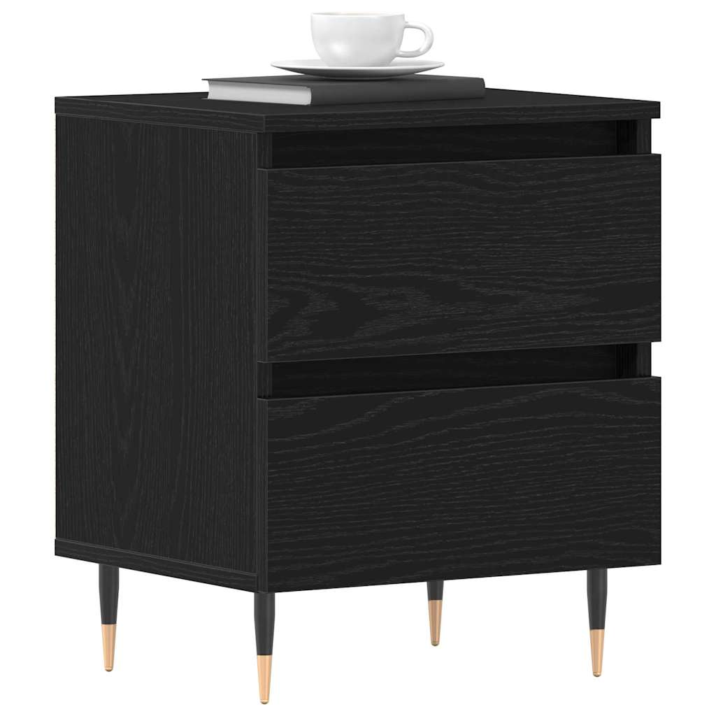 Noćni ormar 2 pcs Crni hrast 40 x 35 x 50 cm Konstruirano drvo