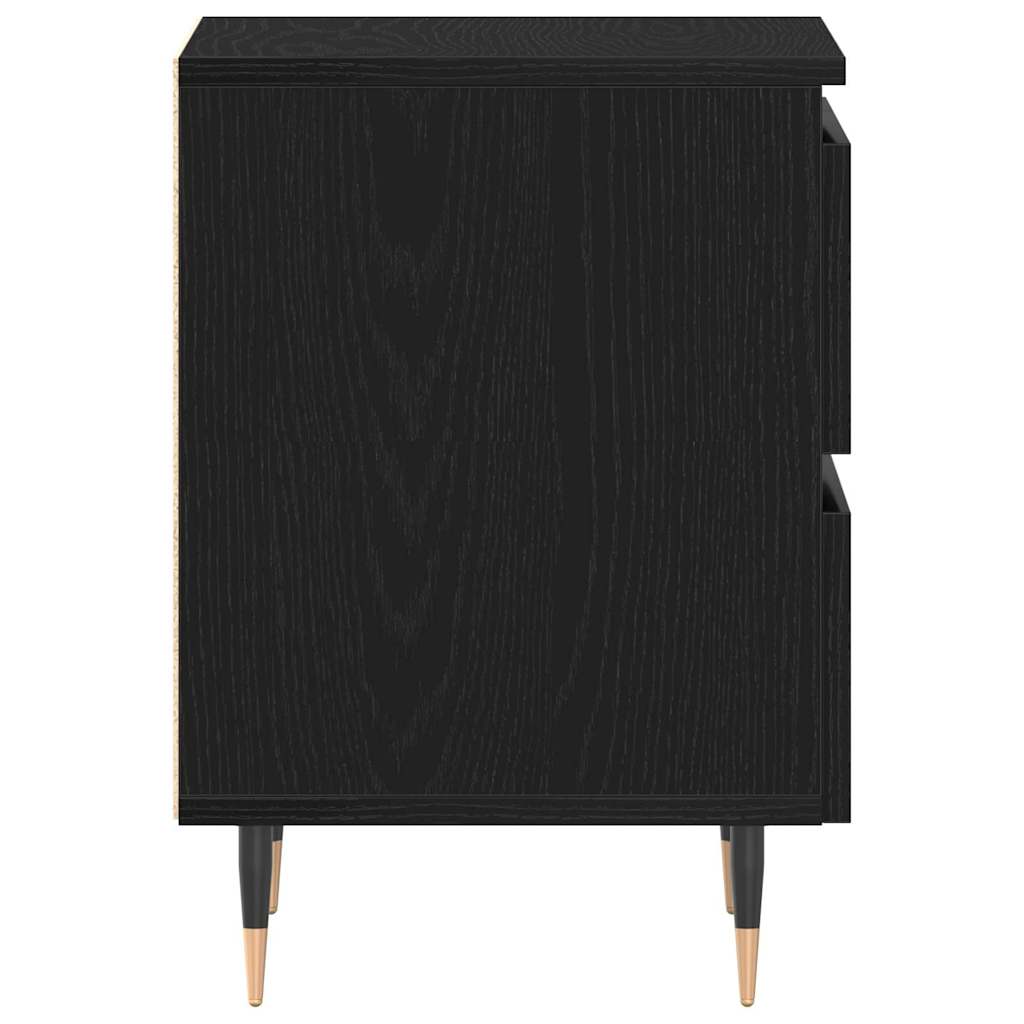 Noćni ormar 2 pcs Crni hrast 40 x 35 x 50 cm Konstruirano drvo
