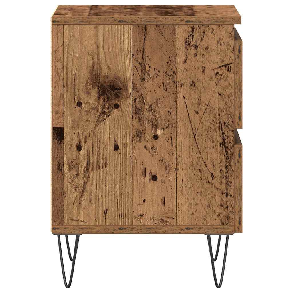 Noćni ormar 2 pcs Staro drvo 40 x 35 x 50 cm Konstruirano drvo
