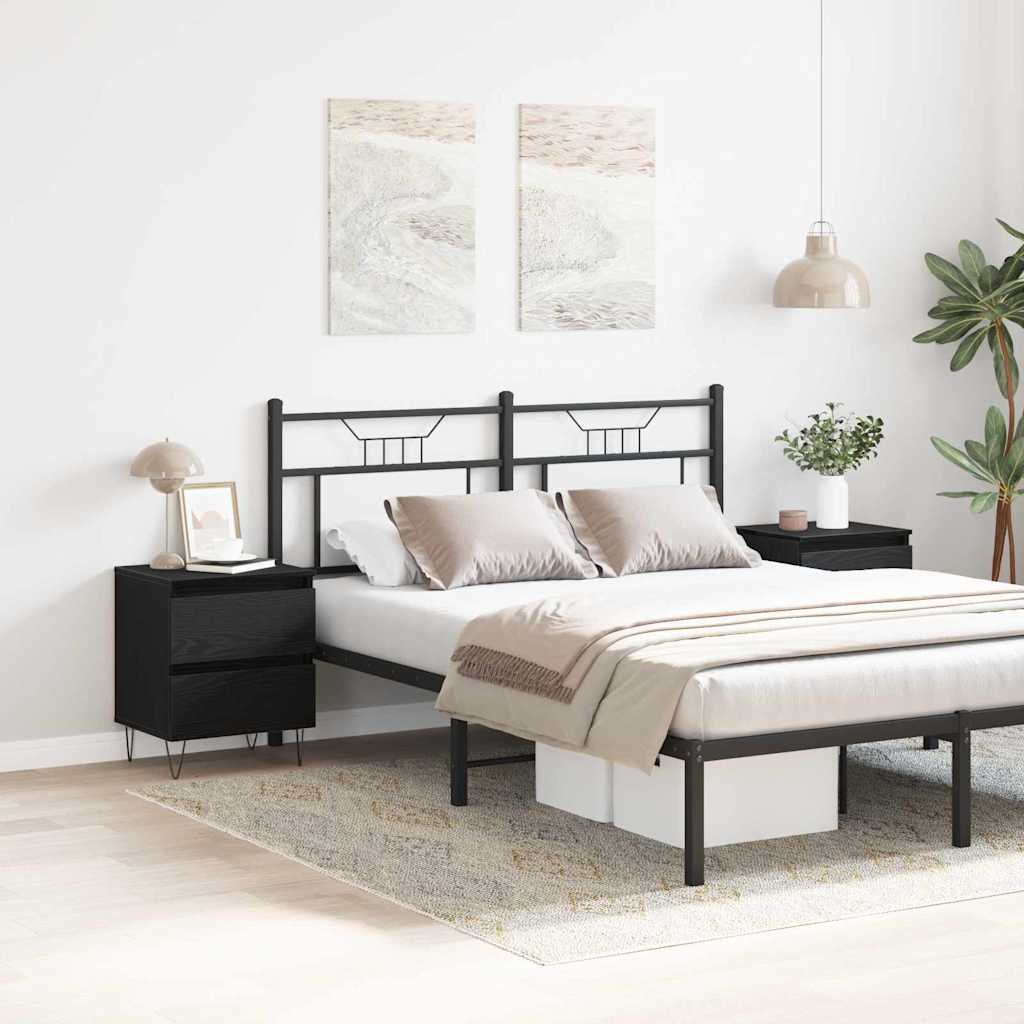Noćni ormar 2 pcs Crni hrast 40 x 35 x 50 cm Konstruirano drvo