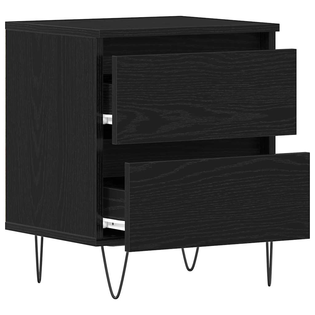 Noćni ormar 2 pcs Crni hrast 40 x 35 x 50 cm Konstruirano drvo