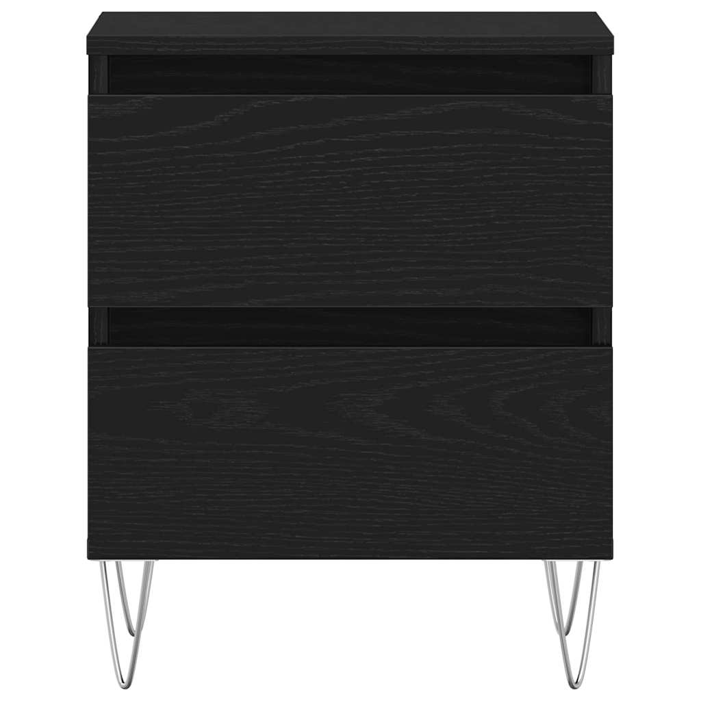 Noćni ormar 2 pcs Crni hrast 40 x 35 x 50 cm Konstruirano drvo