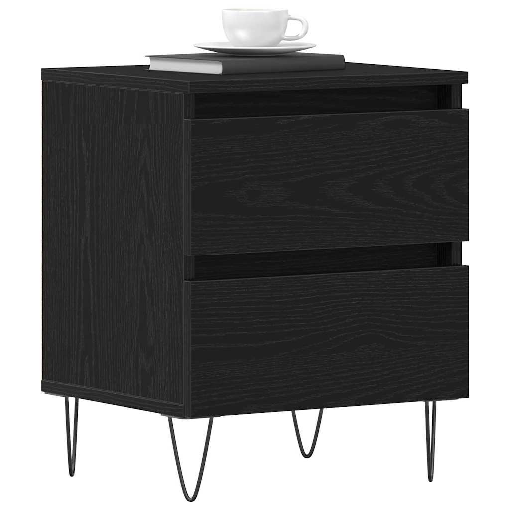 Noćni ormar 2 pcs Crni hrast 40 x 35 x 50 cm Konstruirano drvo
