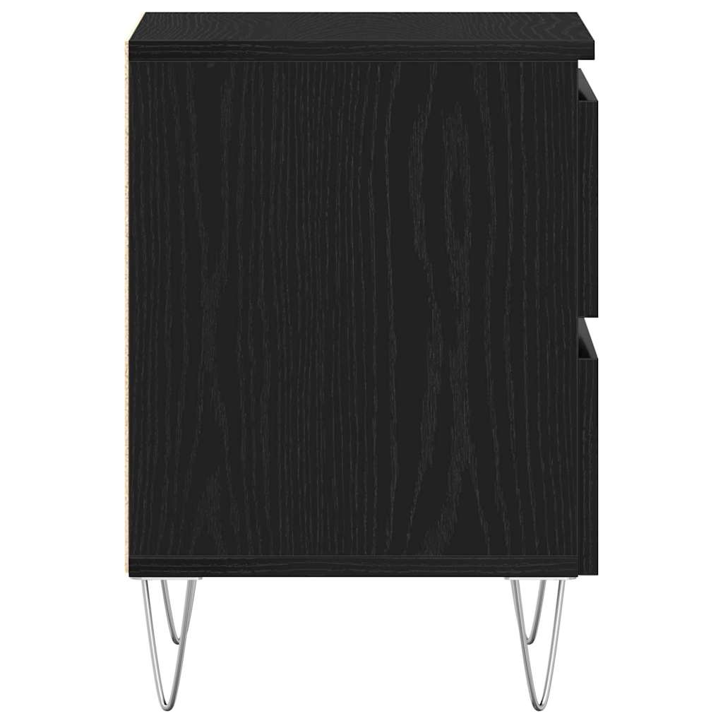 Noćni ormar 2 pcs Crni hrast 40 x 35 x 50 cm Konstruirano drvo