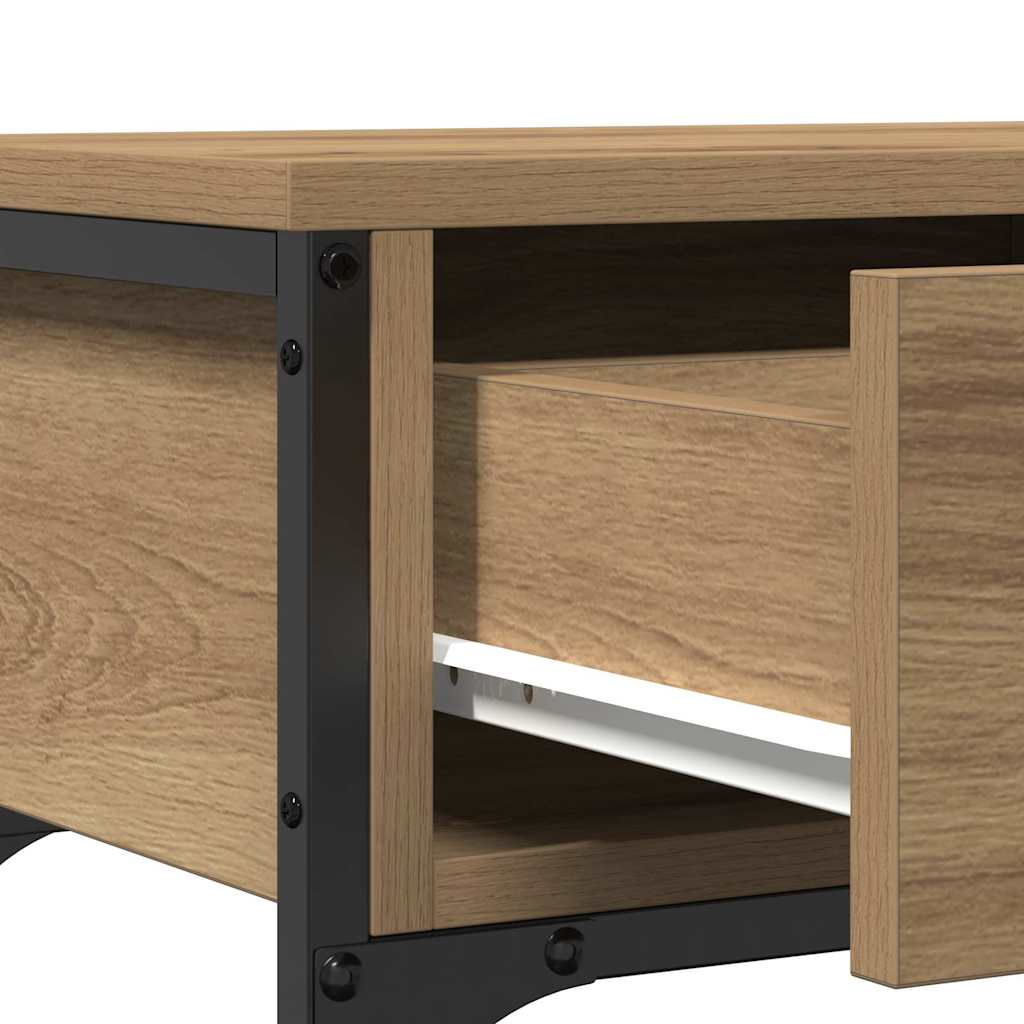 Konzolna stolica s ladicama Umjetnički hrast 72,5 x 25 x 75 cm