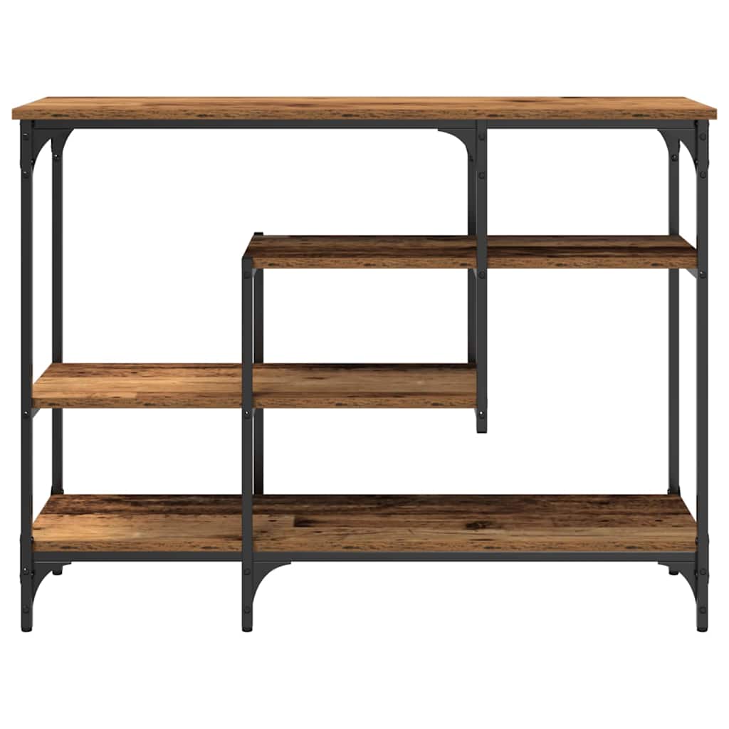 Konzolni stol s policom s pohranom Staro drvo 100 x 35 x 75 cm