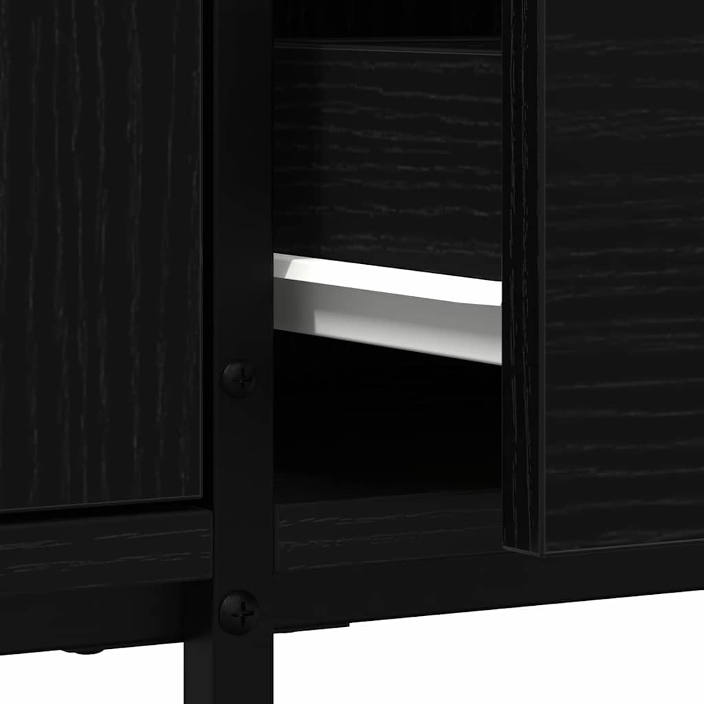 TV ormar Crni hrast 200 x 25 x 44 cm Konstruirano drvo