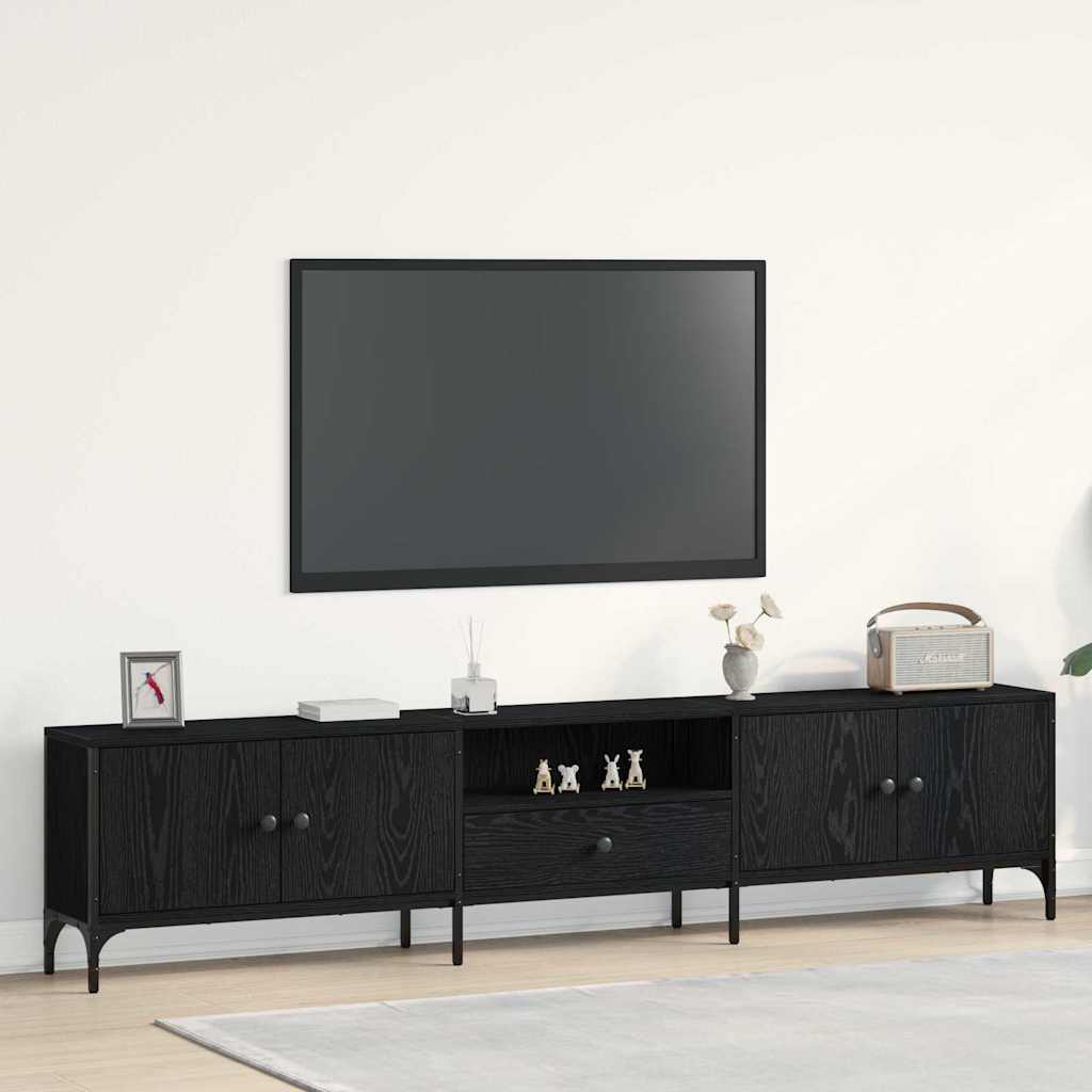TV ormar Crni hrast 200 x 25 x 44 cm Konstruirano drvo