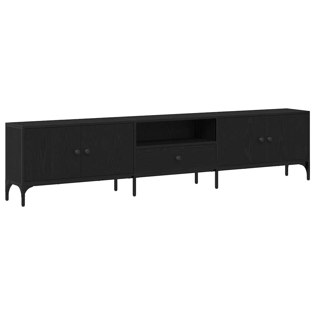TV ormar Crni hrast 200 x 25 x 44 cm Konstruirano drvo