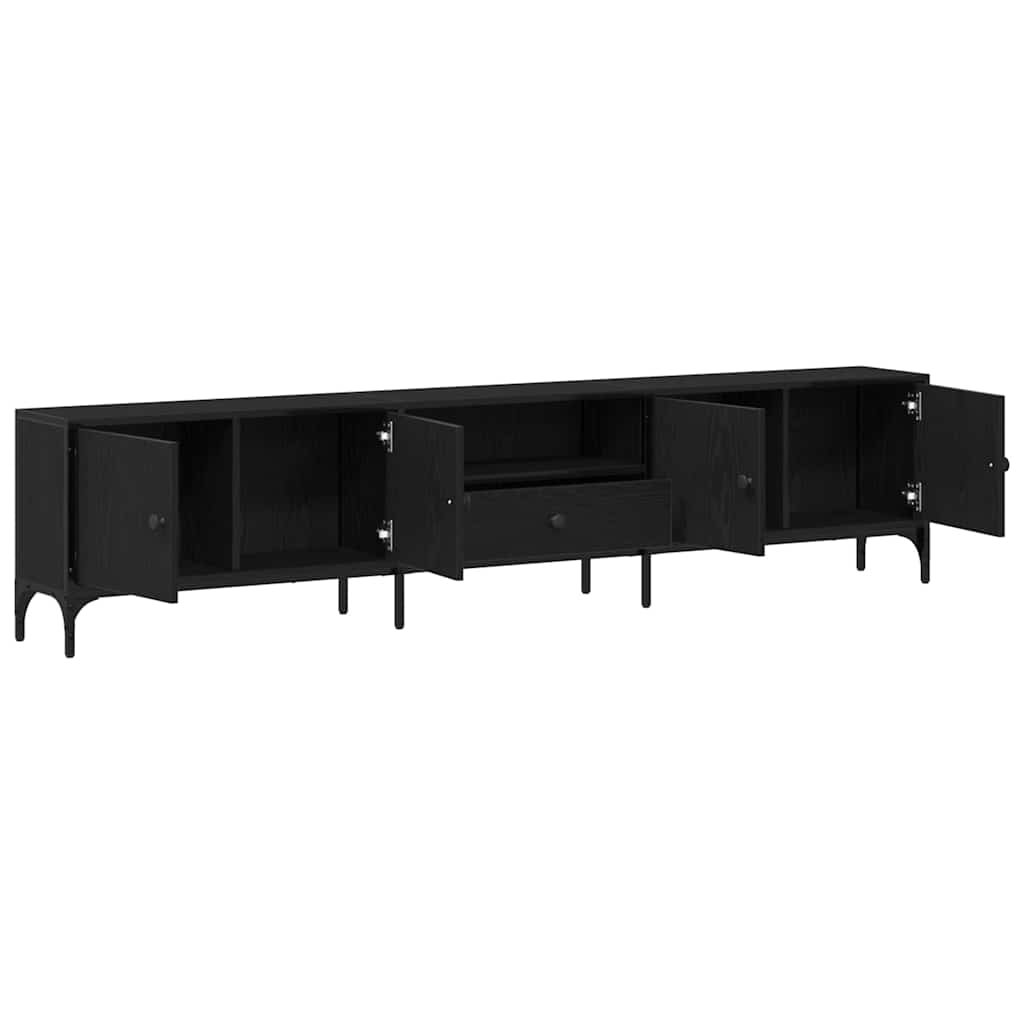 TV ormar Crni hrast 200 x 25 x 44 cm Konstruirano drvo
